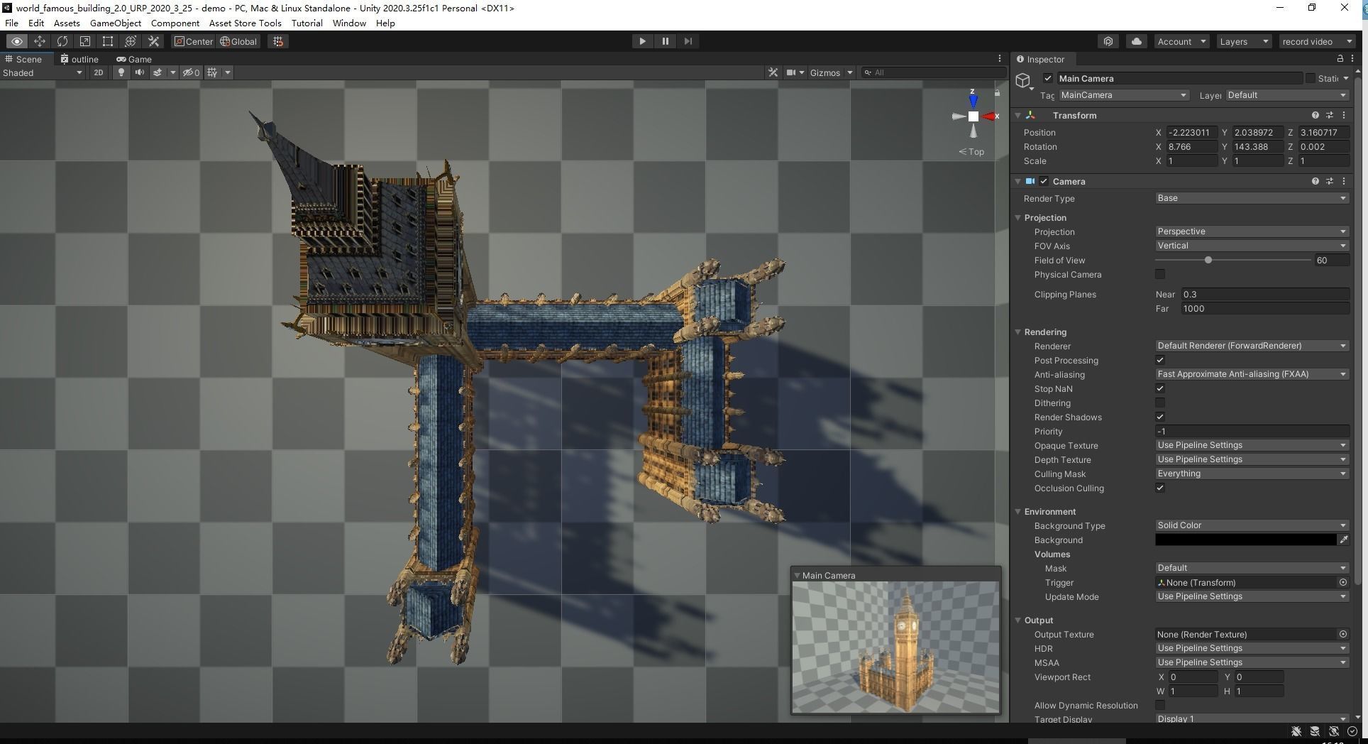 Big Ben Low-poly 3D model_4