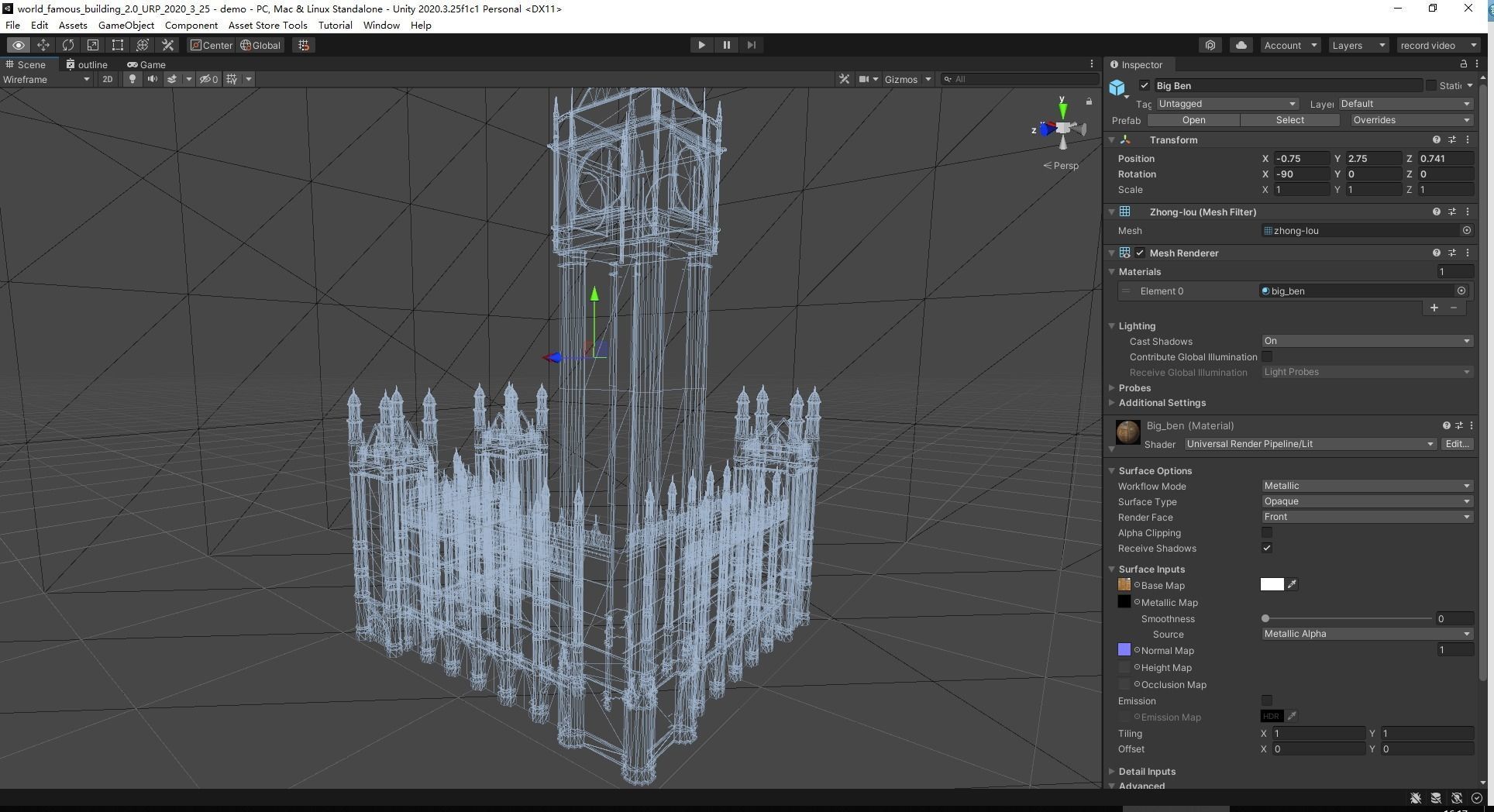 Big Ben Low-poly 3D model_3