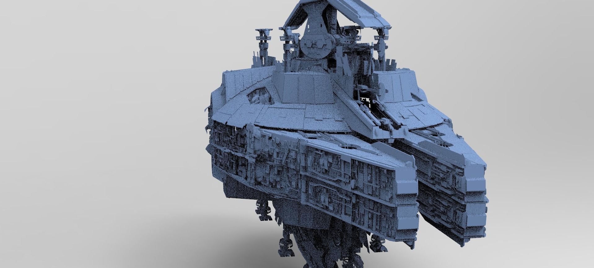  Ancient tech temple Space station 7  3D model_1