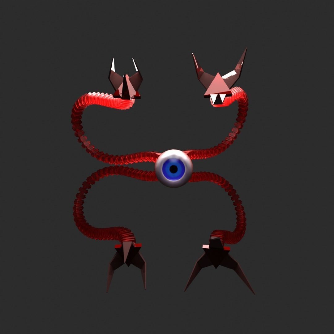 the evil eye Low-poly 3D model_1