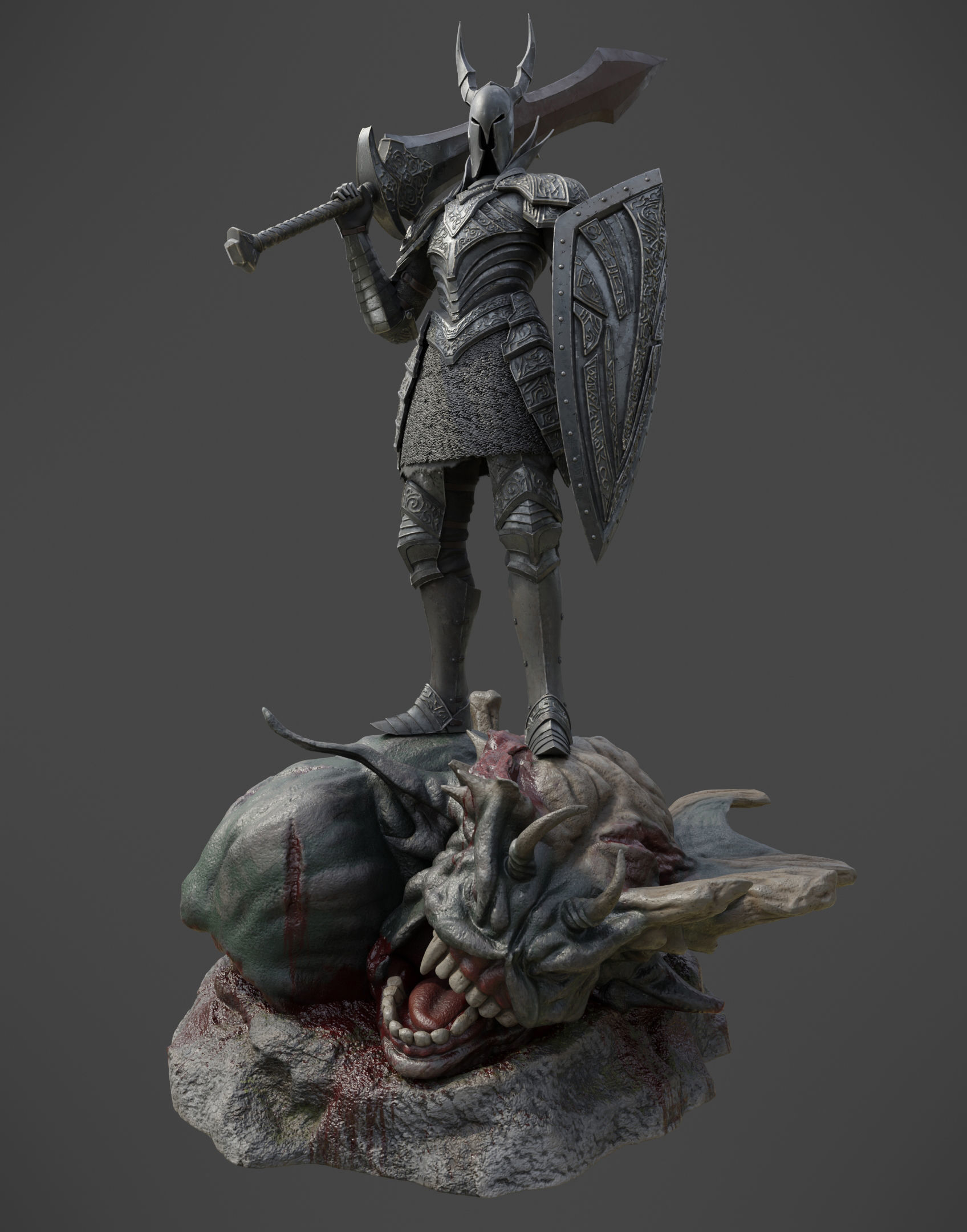 Black Knight - Dark Souls 3D Print 3D print model_52