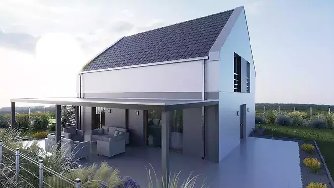 Exterior house 3D model 2