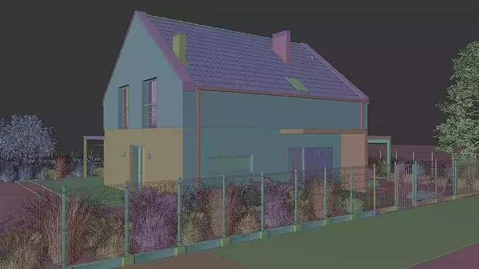 Exterior house 3D model 7