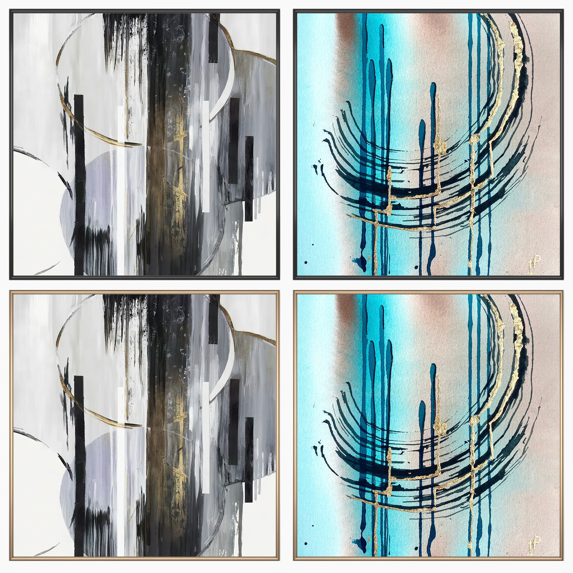 Wall Art Set 3774 3D model_1