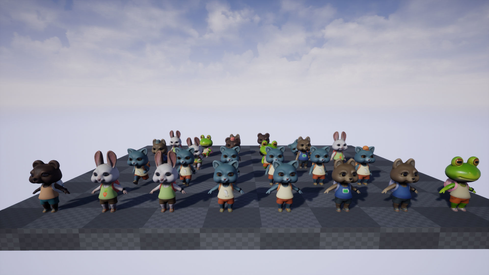 Animals mini Low-poly 3D model_10