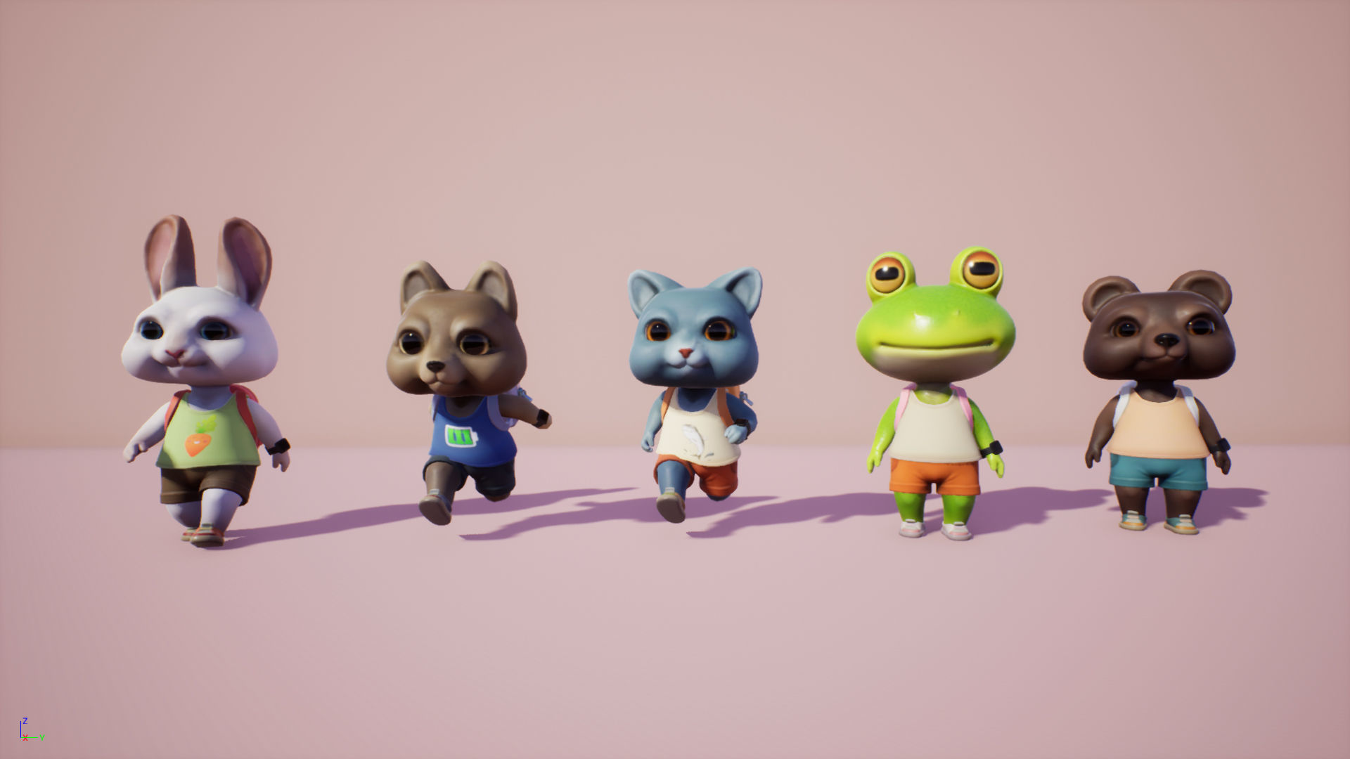 Animals mini Low-poly 3D model_2