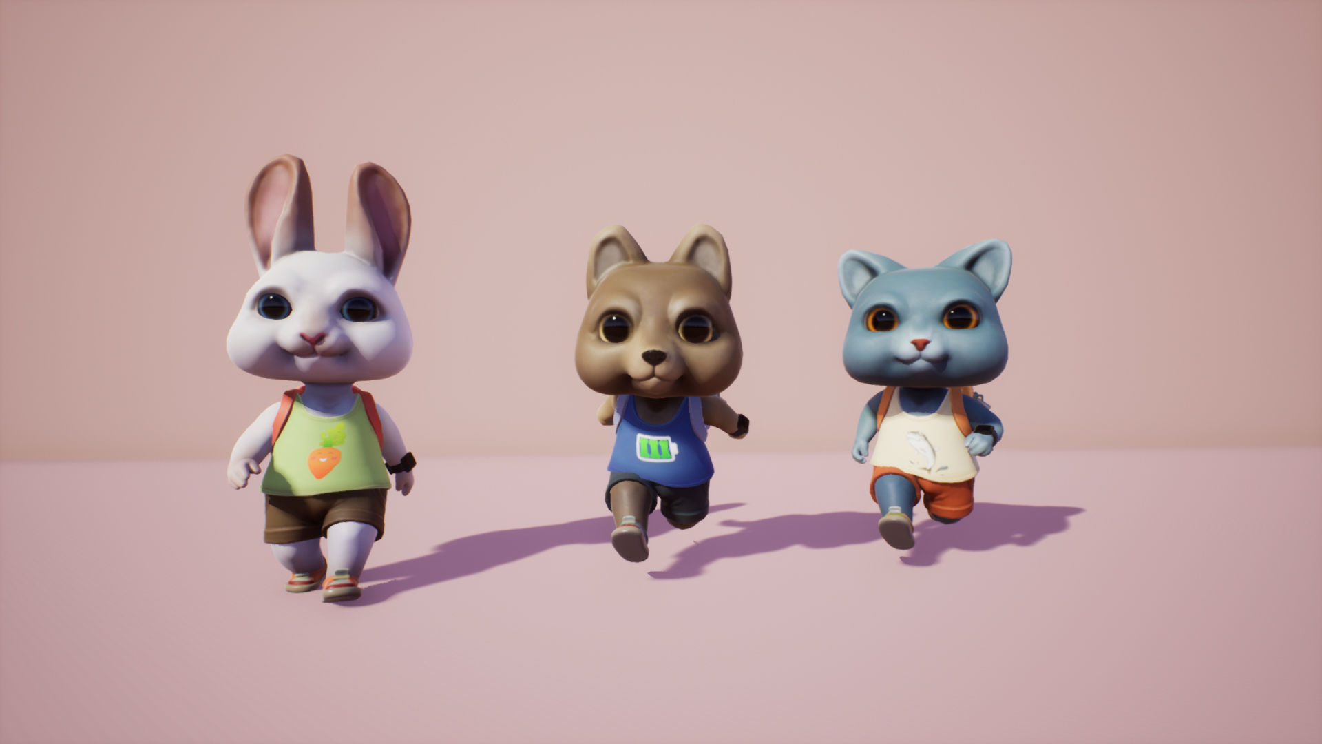 Animals mini Low-poly 3D model_6