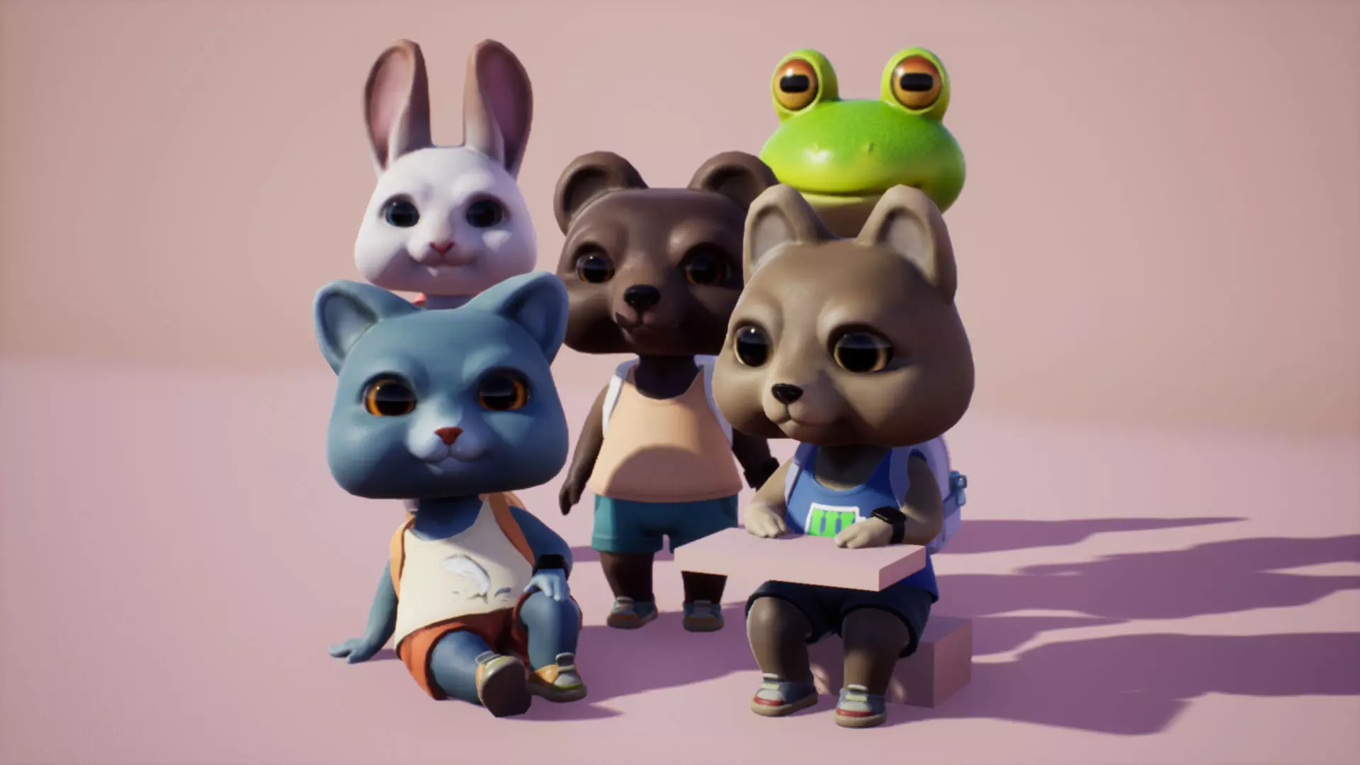 Animals mini Low-poly 3D model_0
