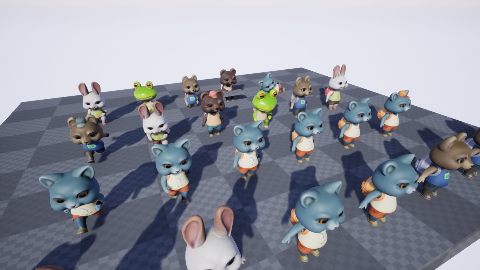 Animals mini Low-poly 3D model_13