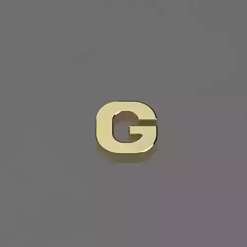 Alphabet G Letter Pendant 3D Model for Necklaces