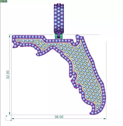 Florida Pendant with Diamond