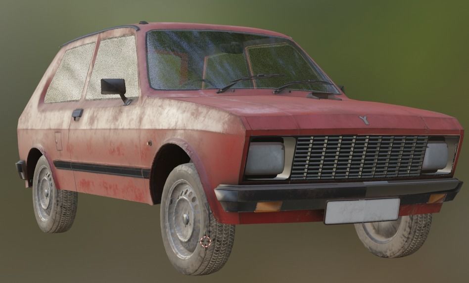 Yugo Koral45 Low-poly 3D model_1