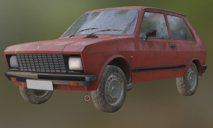 Yugo Koral45 Low-poly 3D model_2