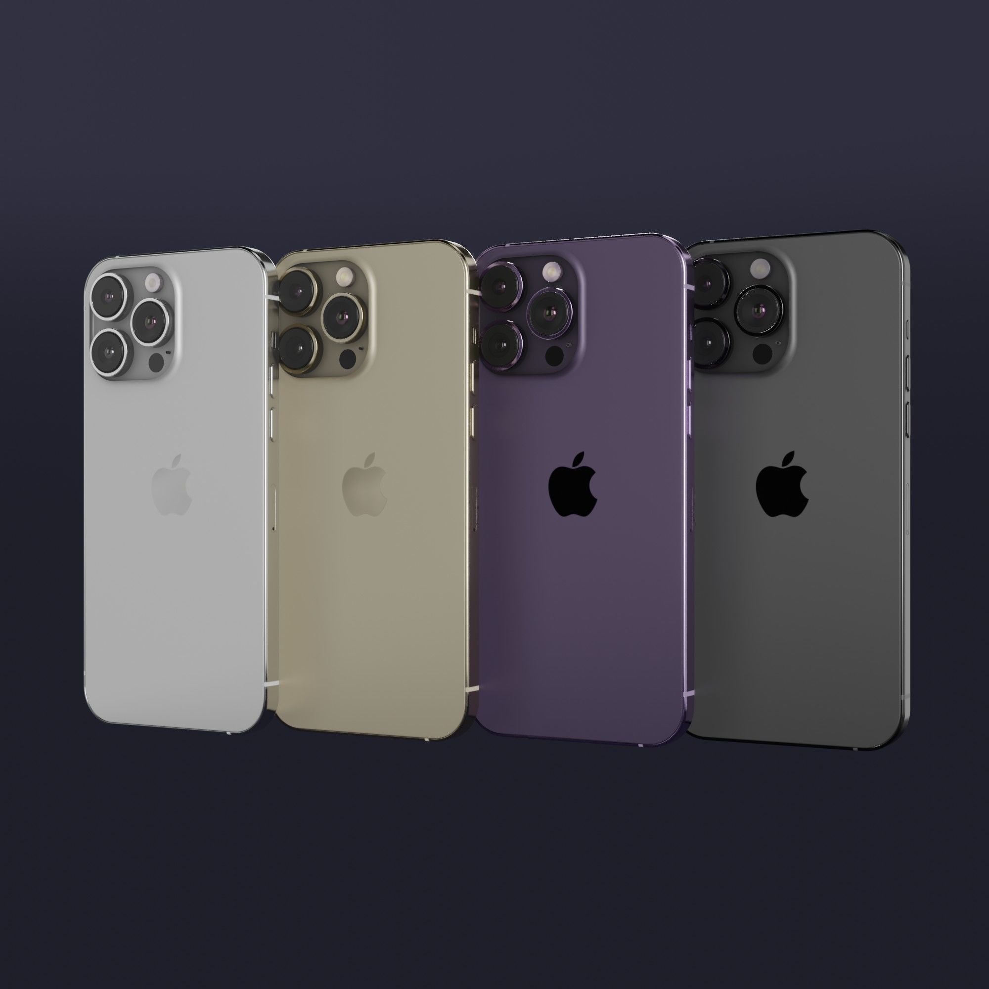 iPhone 14 Pro max Low-poly 3D model_15