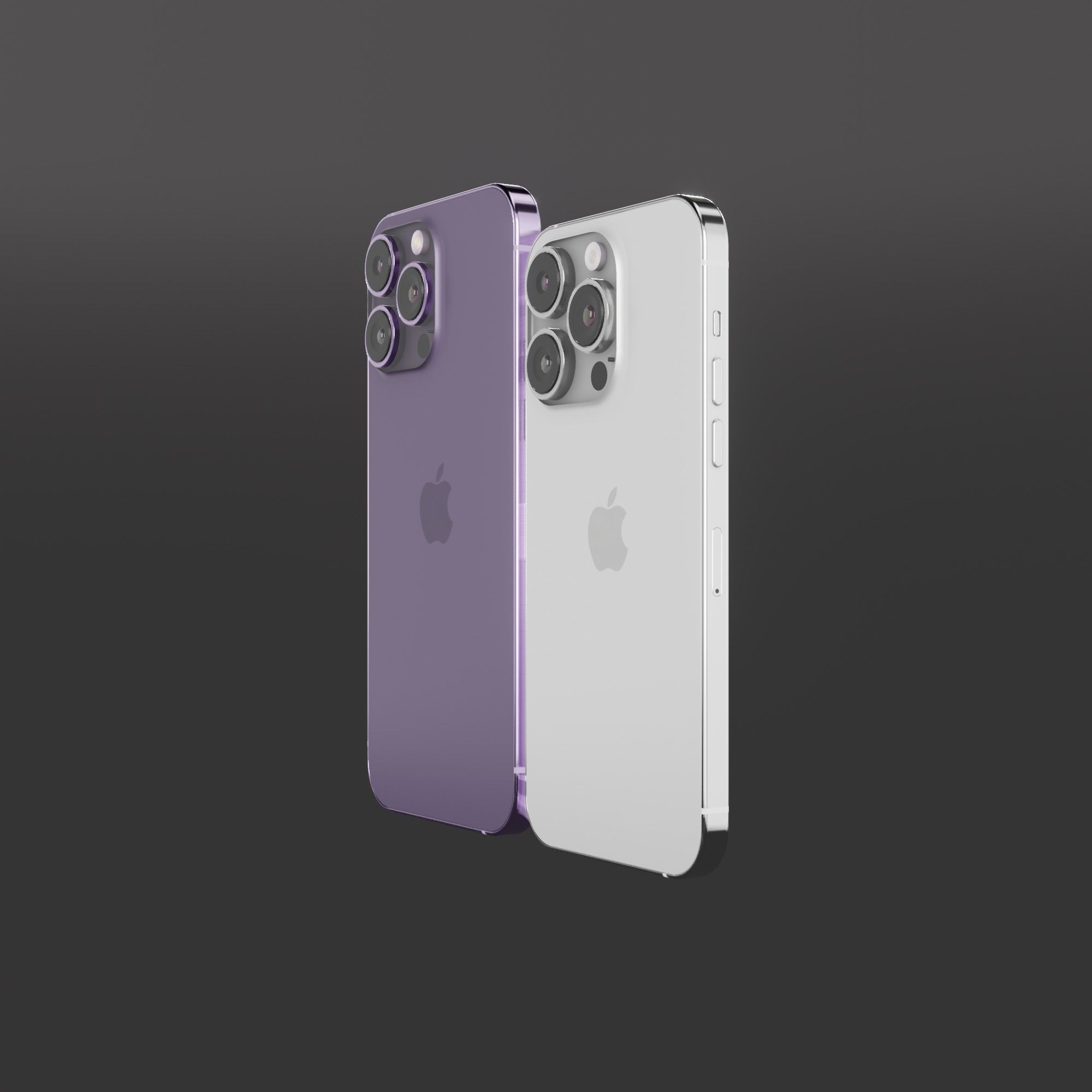 iPhone 14 Pro max Low-poly 3D model_3