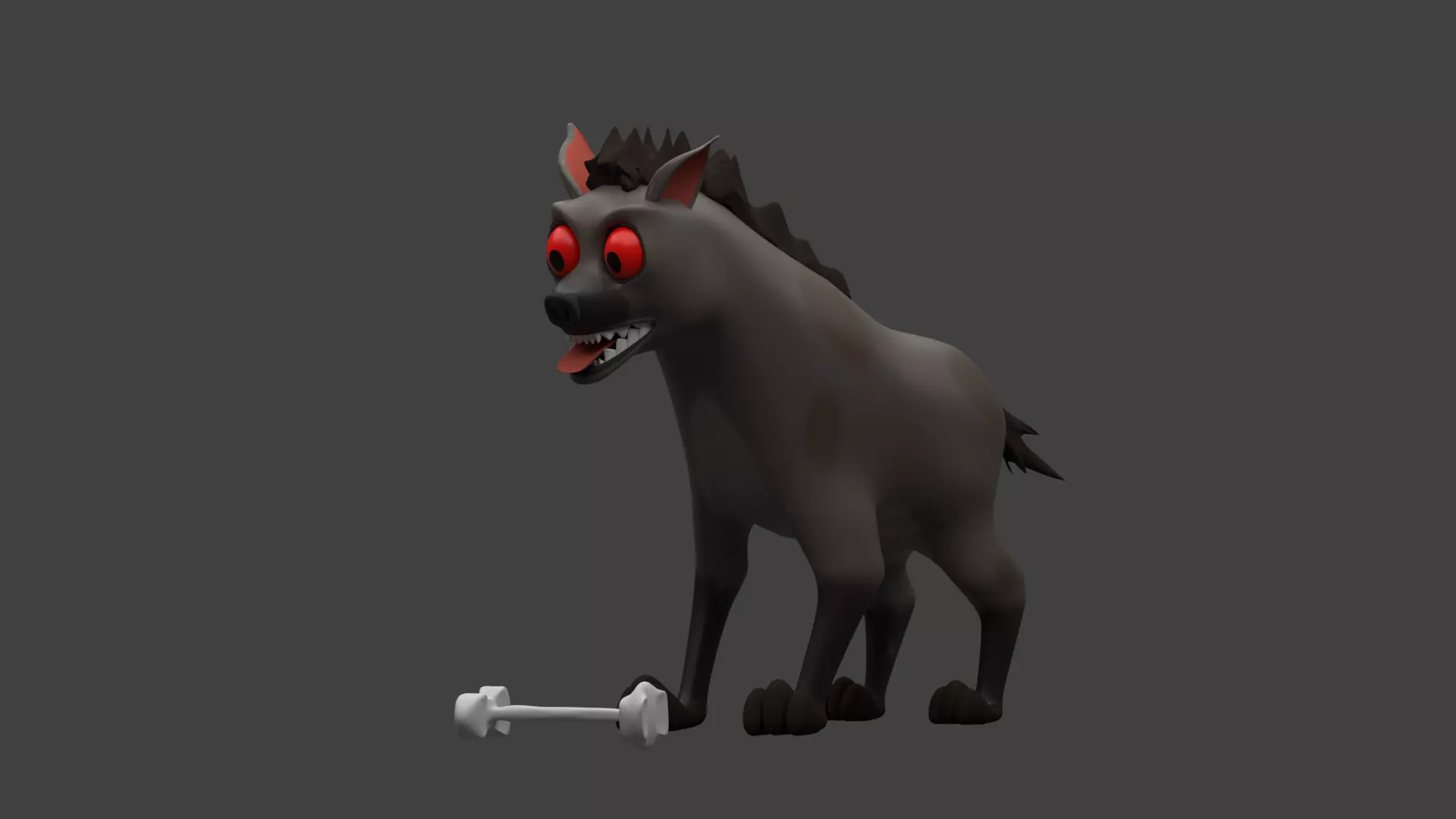 Hyna animal Low-poly 3D model