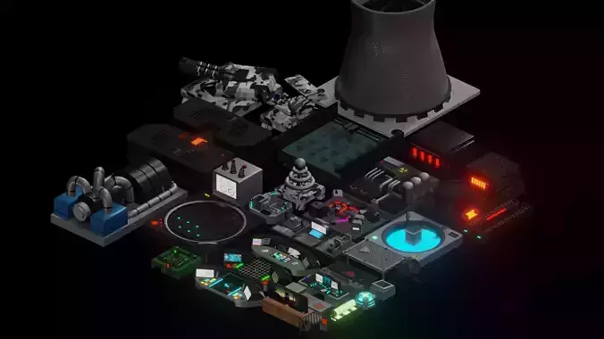 A set of 3d models for the game rimworld