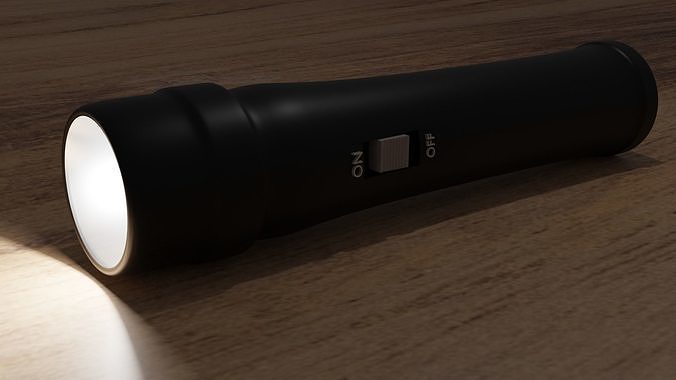 Flashlight Torch low-poly gameready  Low-poly 3D model
