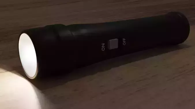 Flashlight Torch low-poly gameready 