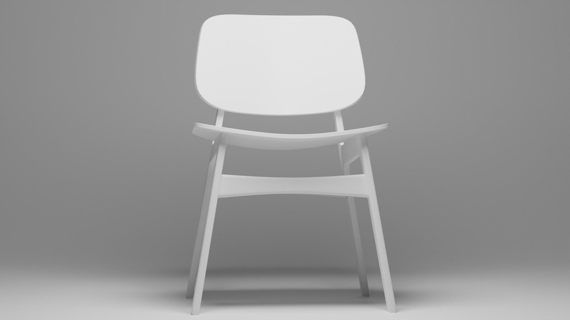 Wood chair - Fredericia Soborg wood chair 1950 3D model_3