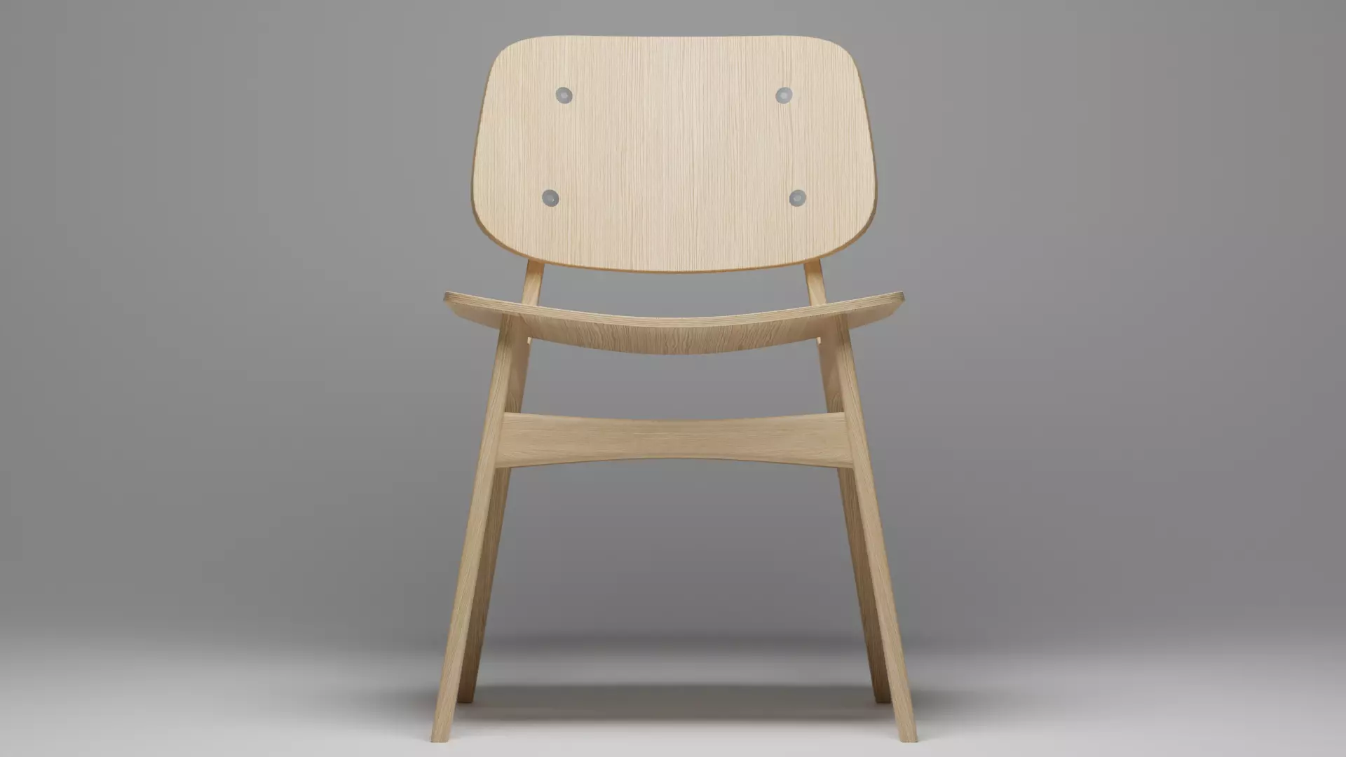 Wood chair - Fredericia Soborg wood chair 1950 3D model_0