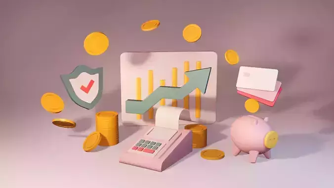 Finance 3D Assets Free 3D model