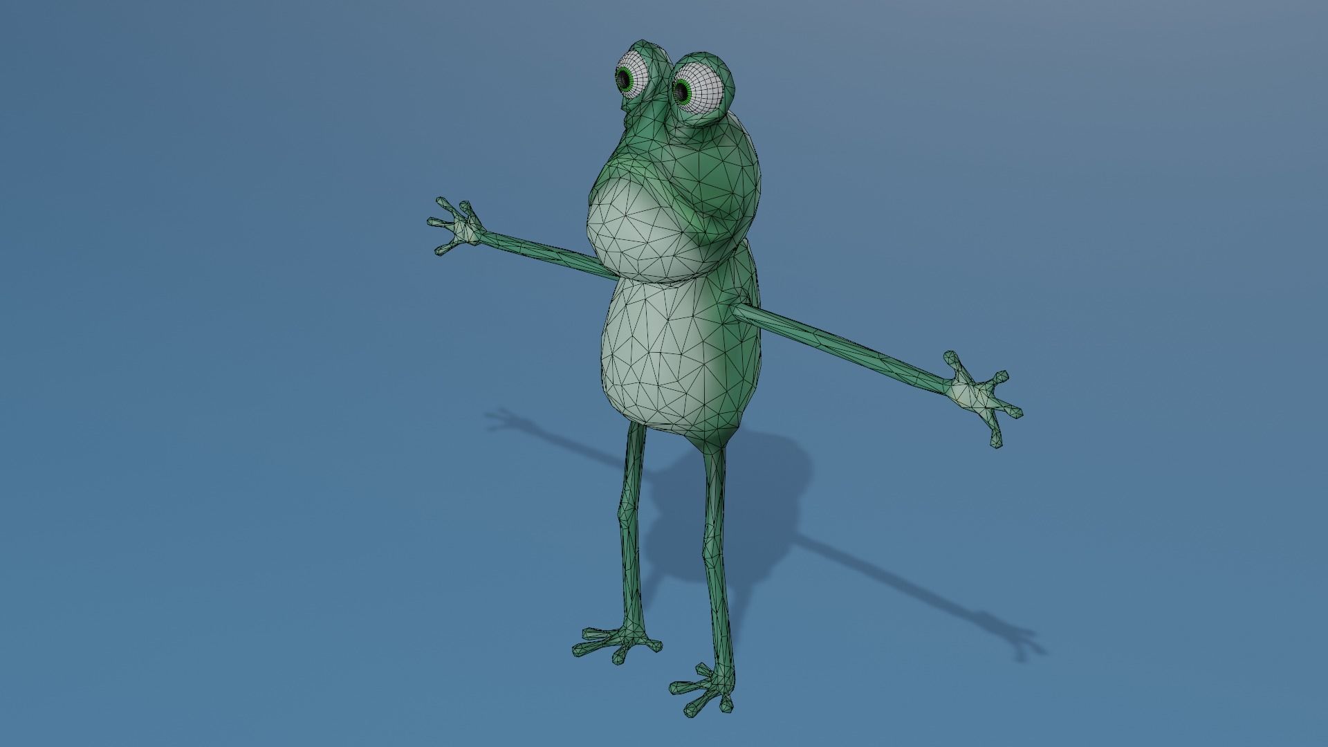 Frog - Character Low-poly 3D model_8
