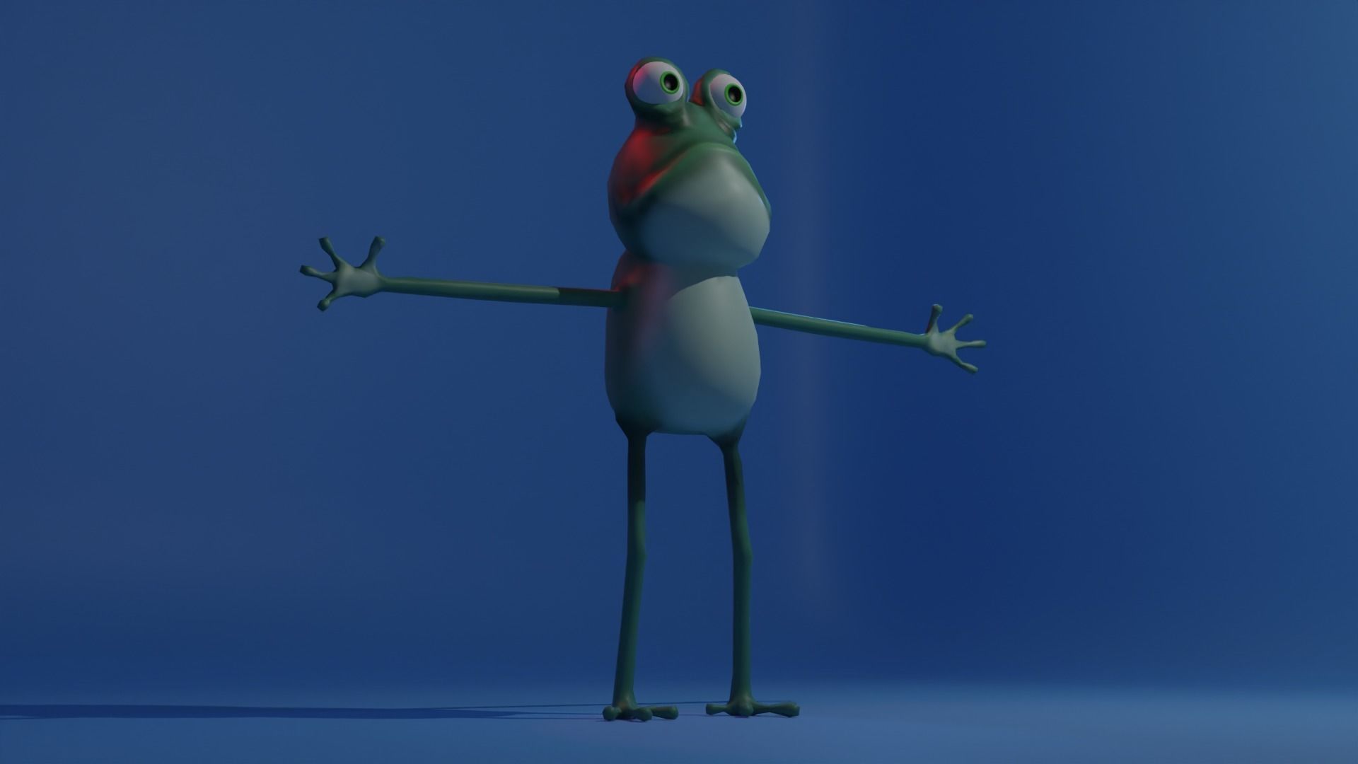 Frog - Character Low-poly 3D model_2