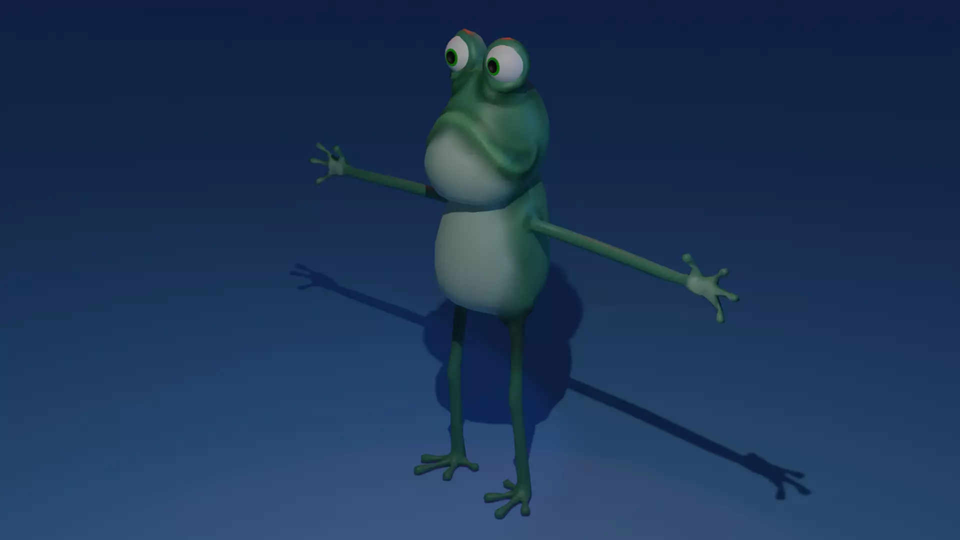 Frog - Character Low-poly 3D model_0