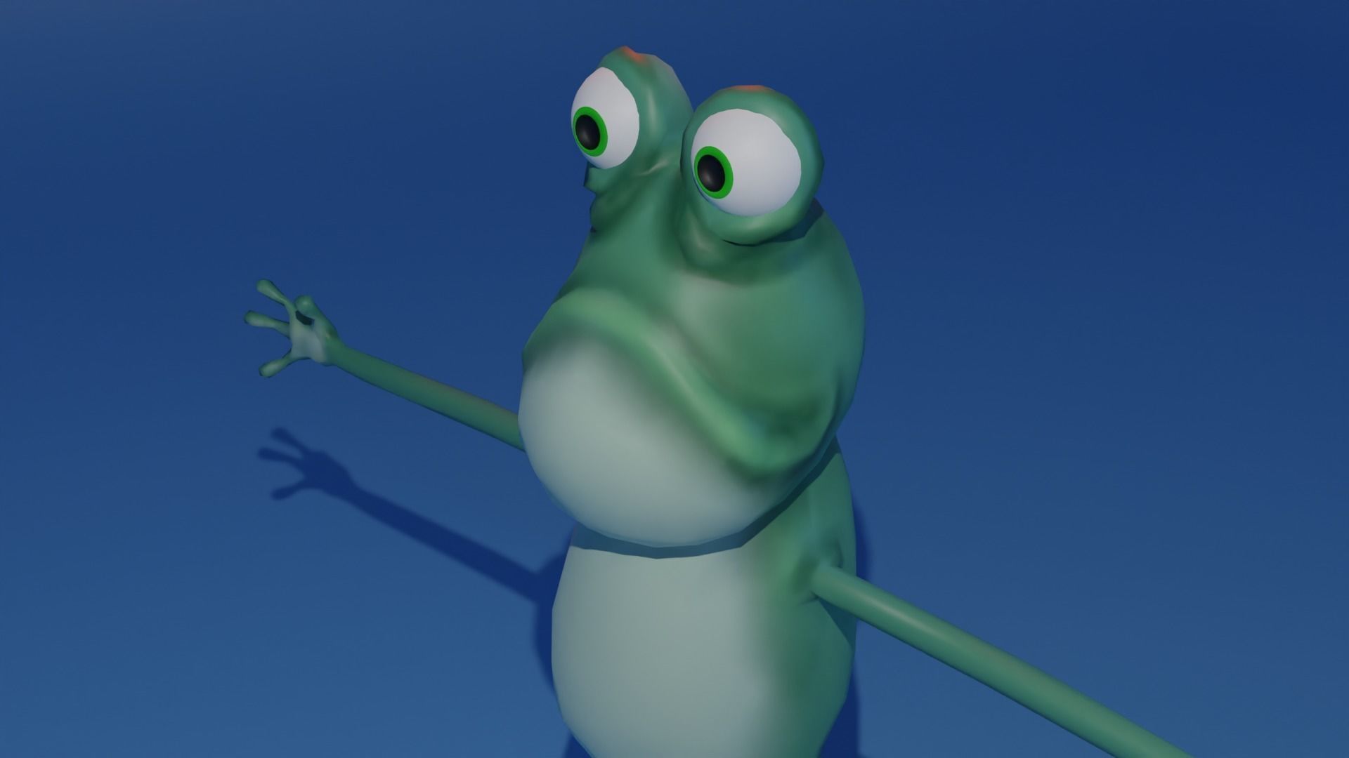 Frog - Character Low-poly 3D model_6