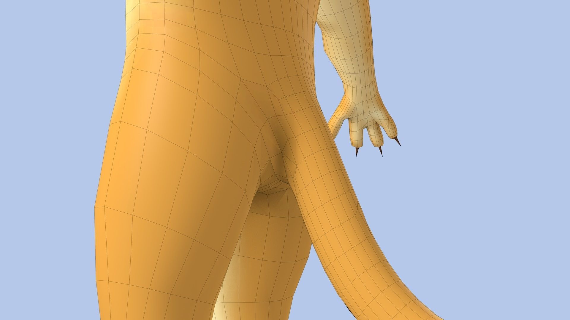 Cartoon Lion Low-poly 3D model_18