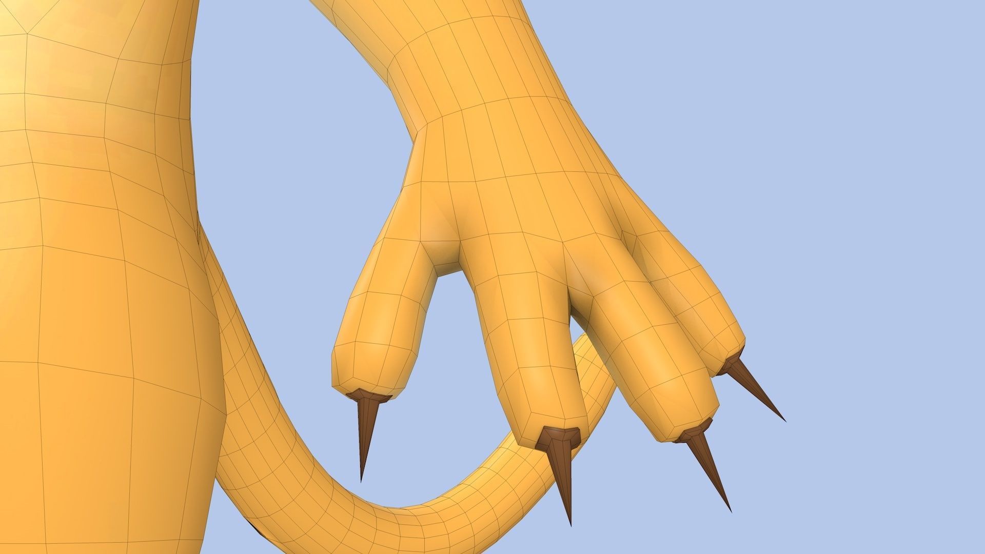 Cartoon Lion Low-poly 3D model_16