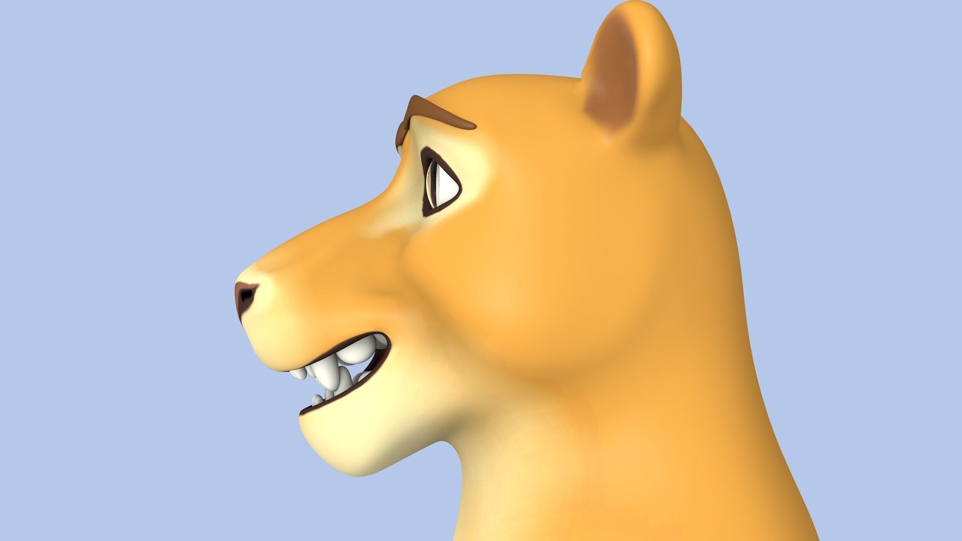Cartoon Lion Low-poly 3D model_11