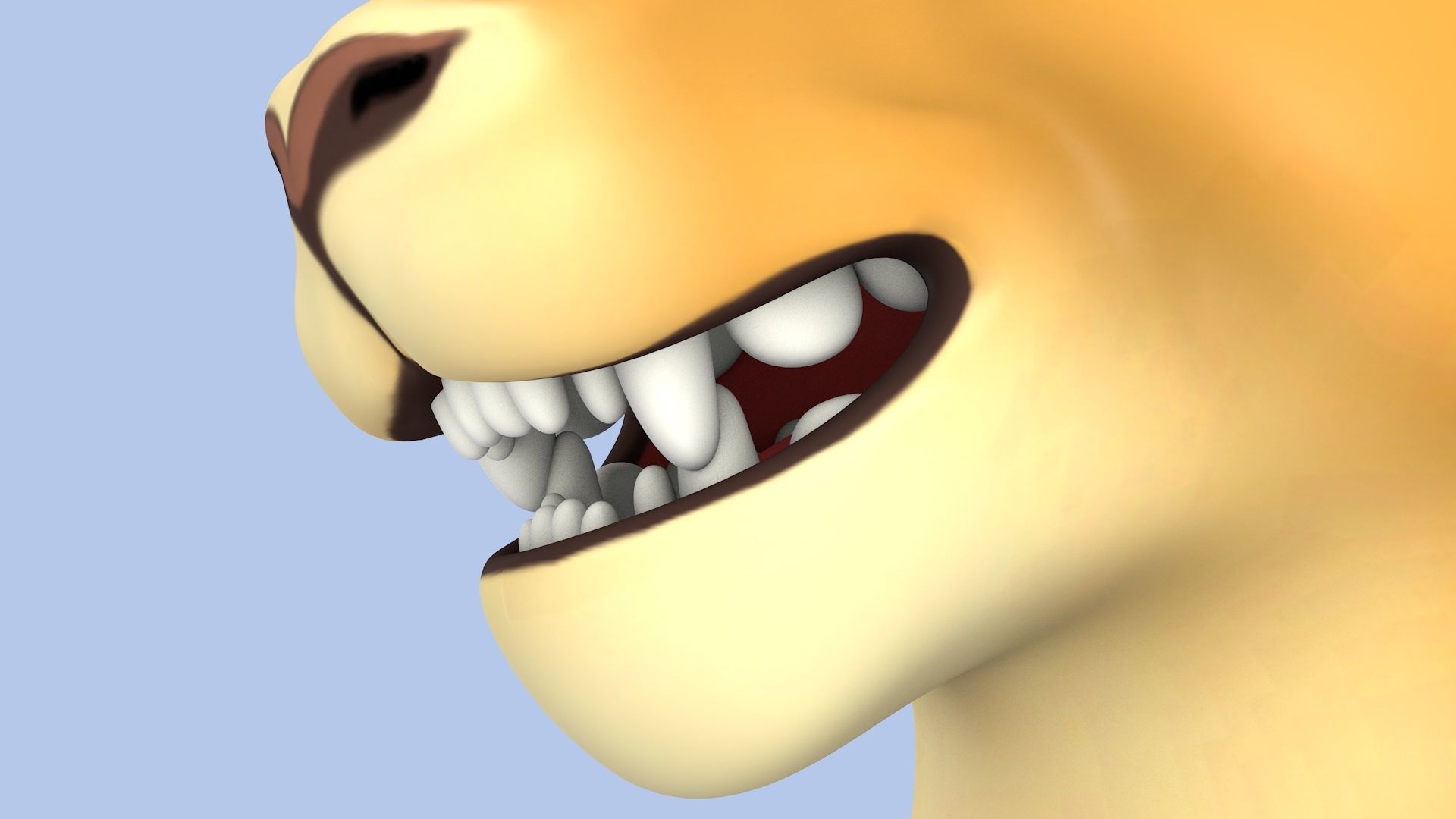 Cartoon Lion Low-poly 3D model_12