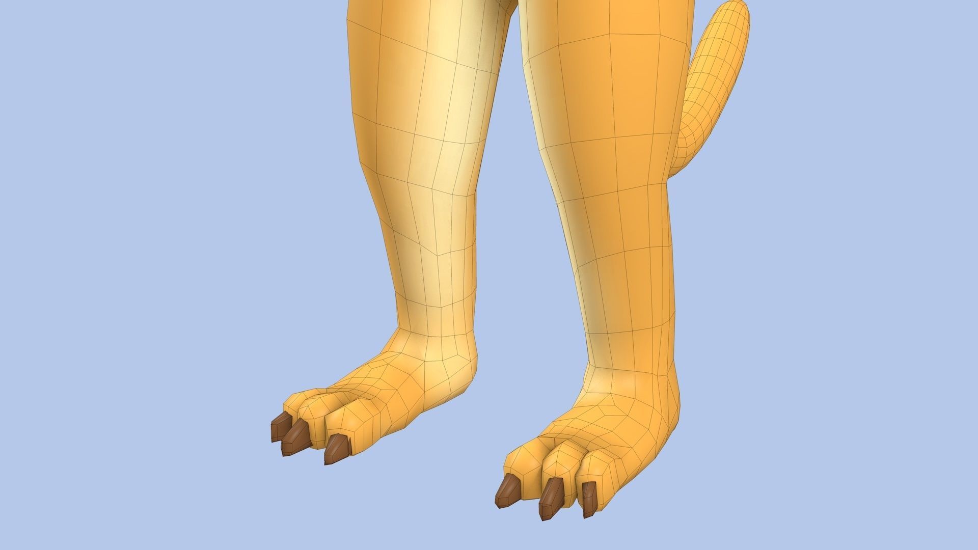Cartoon Lion Low-poly 3D model_17