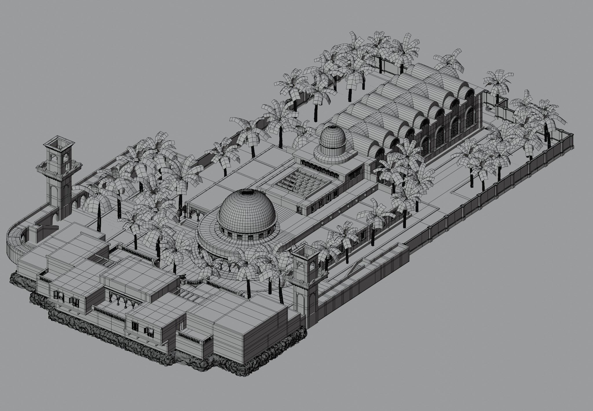 ancient arabian palace 3D model_23