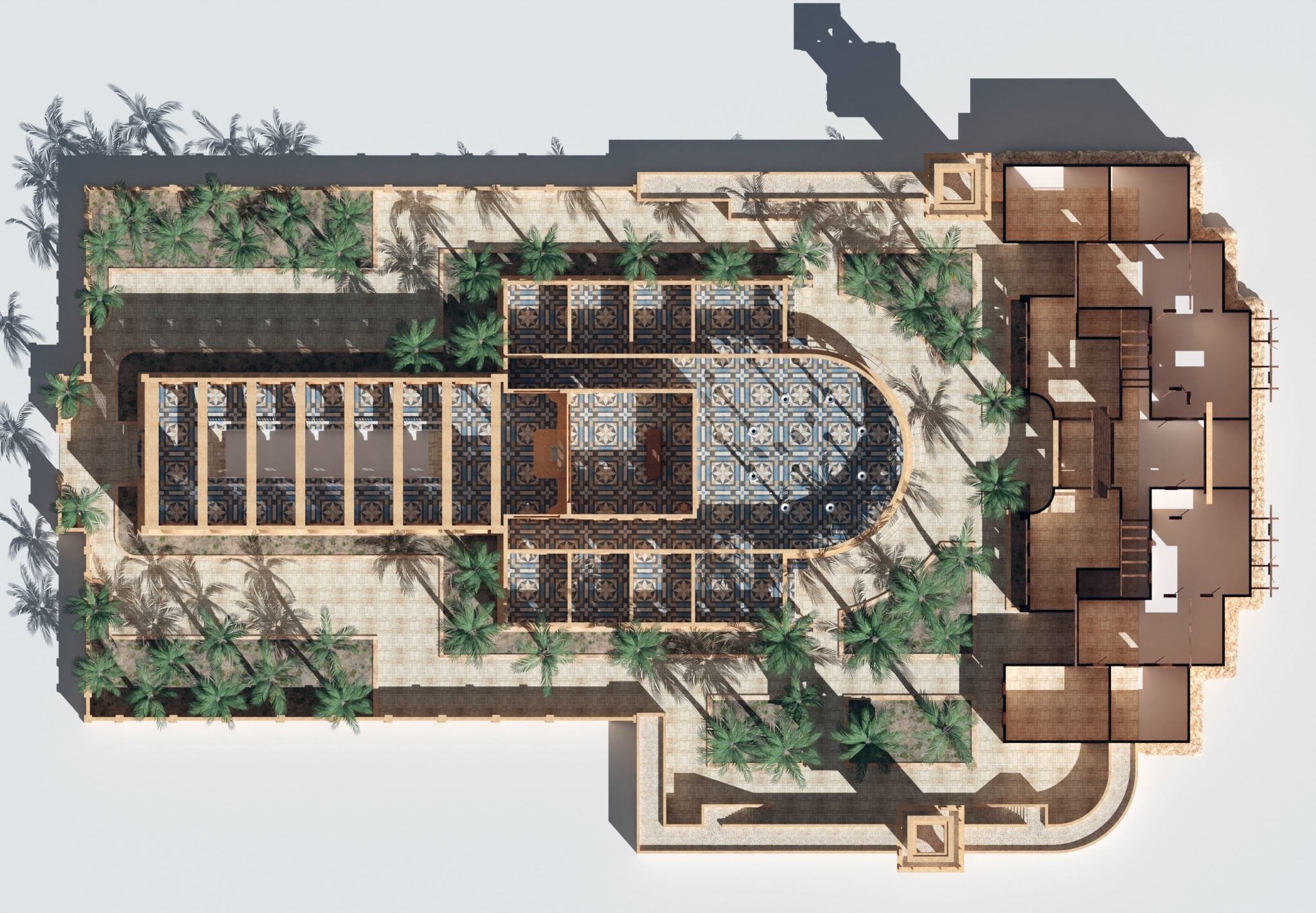 ancient arabian palace 3D model_4