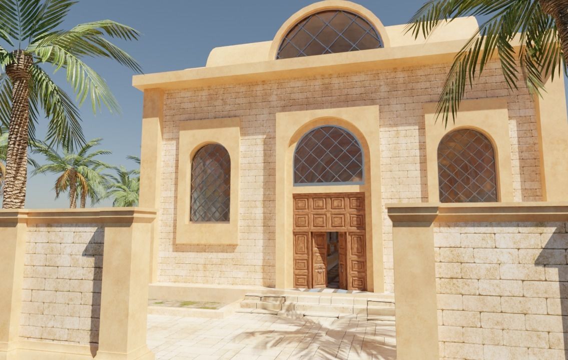 ancient arabian palace 3D model_8