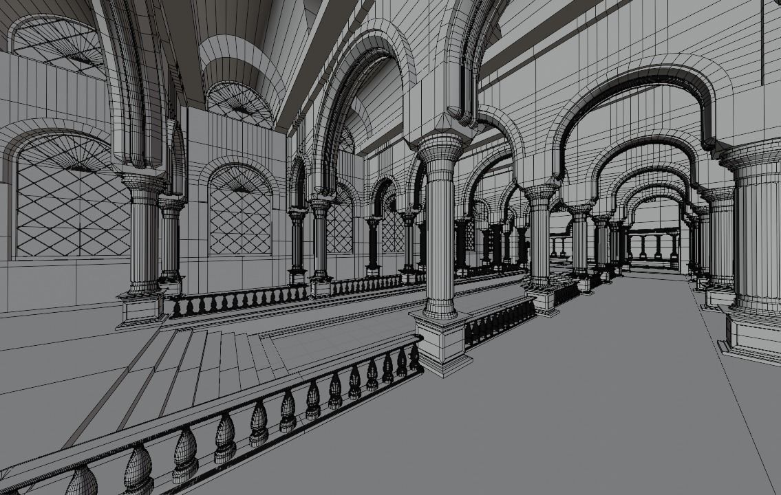 ancient arabian palace 3D model_26