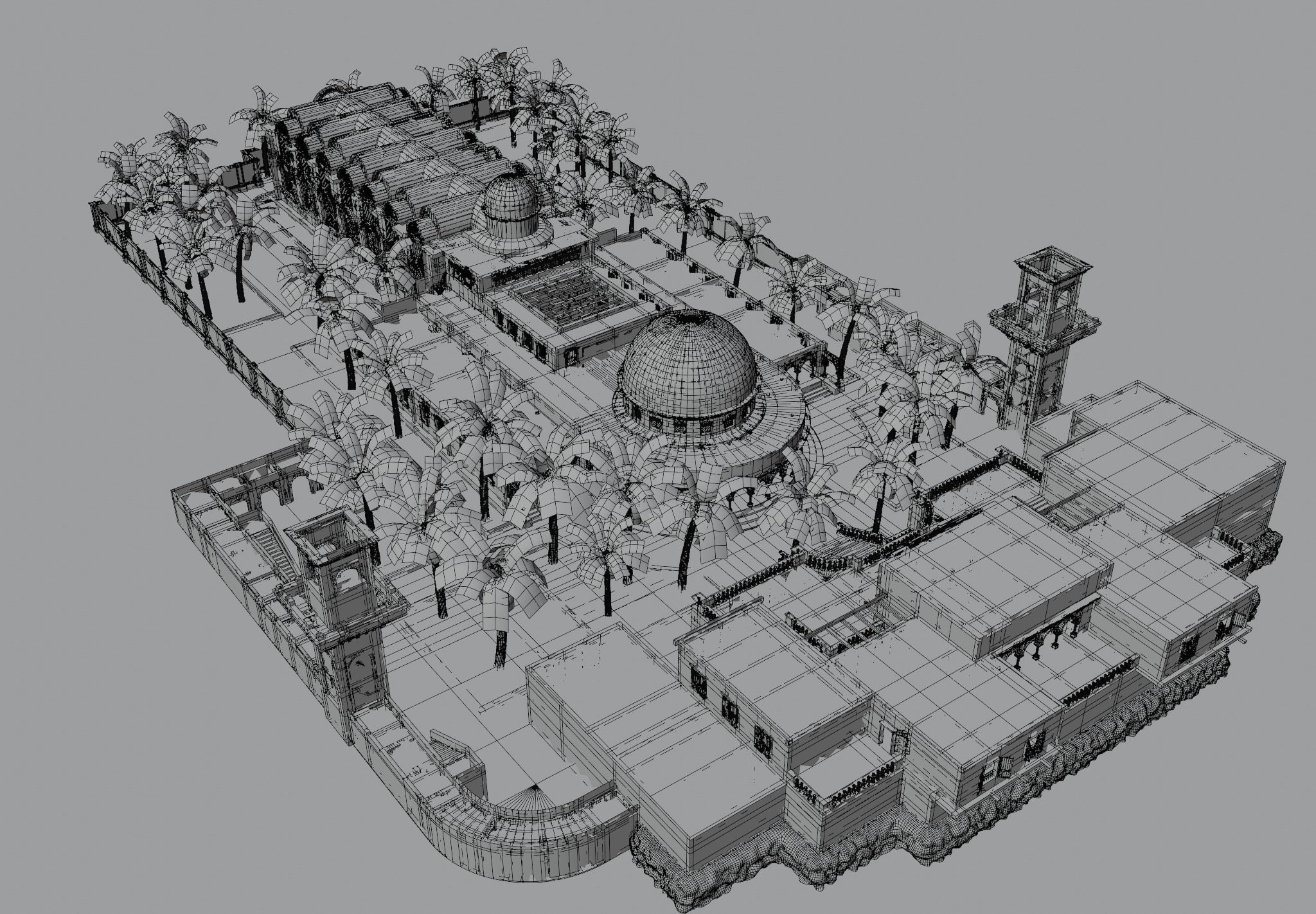 ancient arabian palace 3D model_27