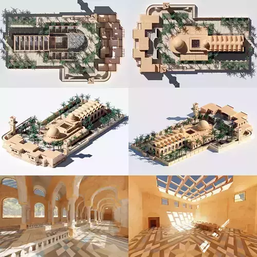 ancient arabian palace 3D model