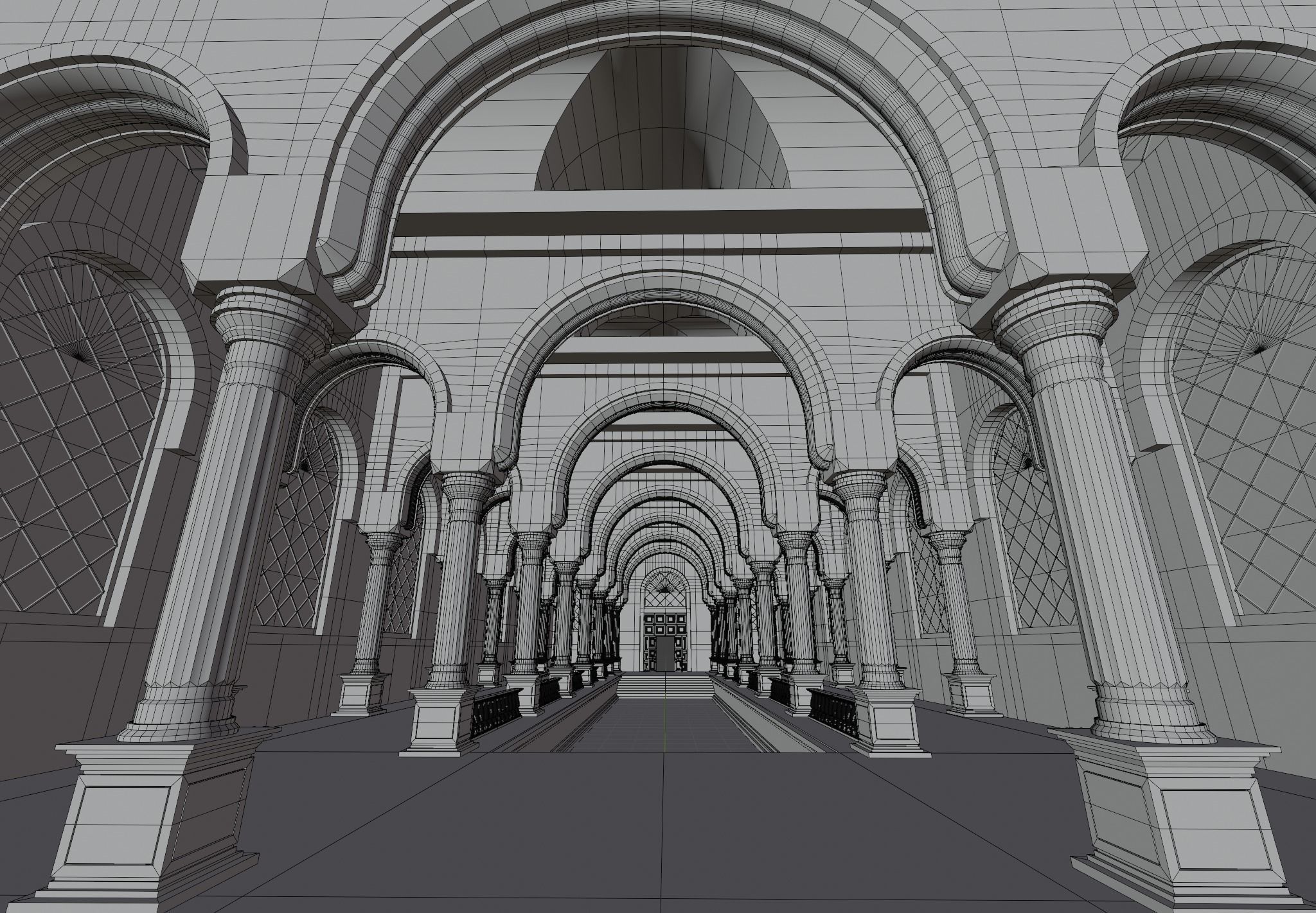 ancient arabian palace 3D model_21