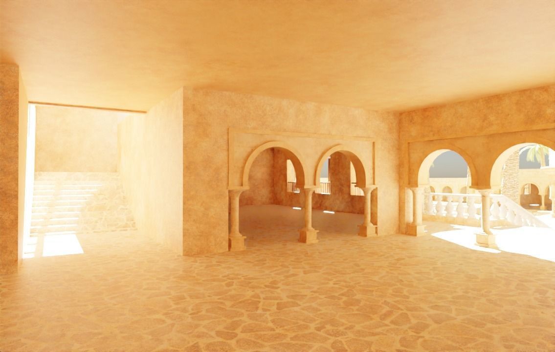 ancient arabian palace 3D model_14