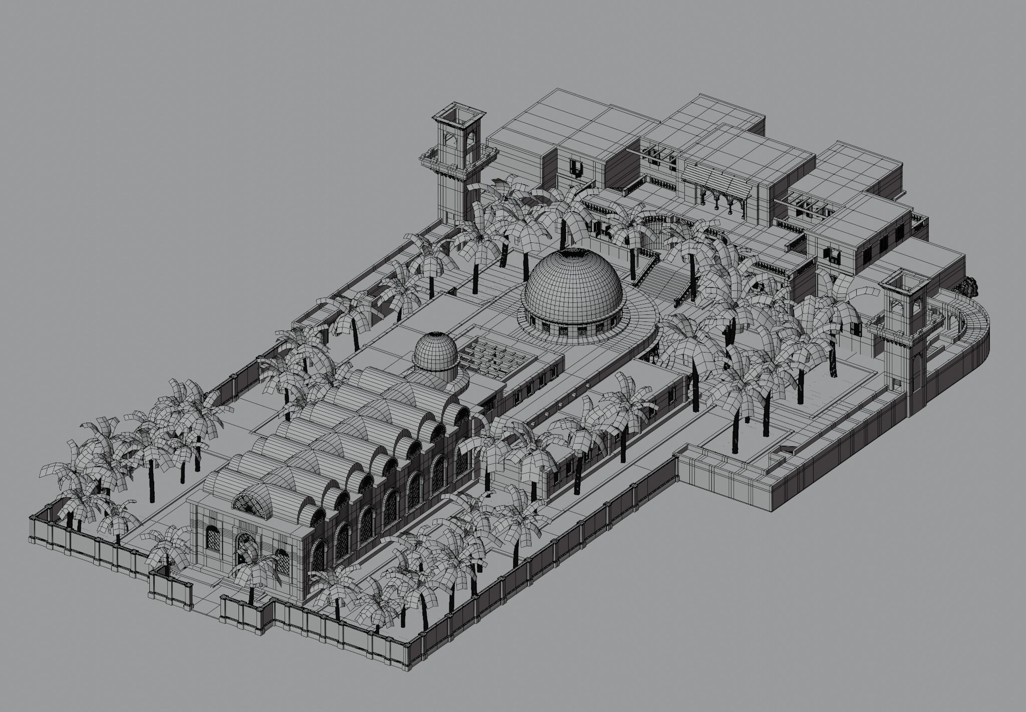 ancient arabian palace 3D model_24