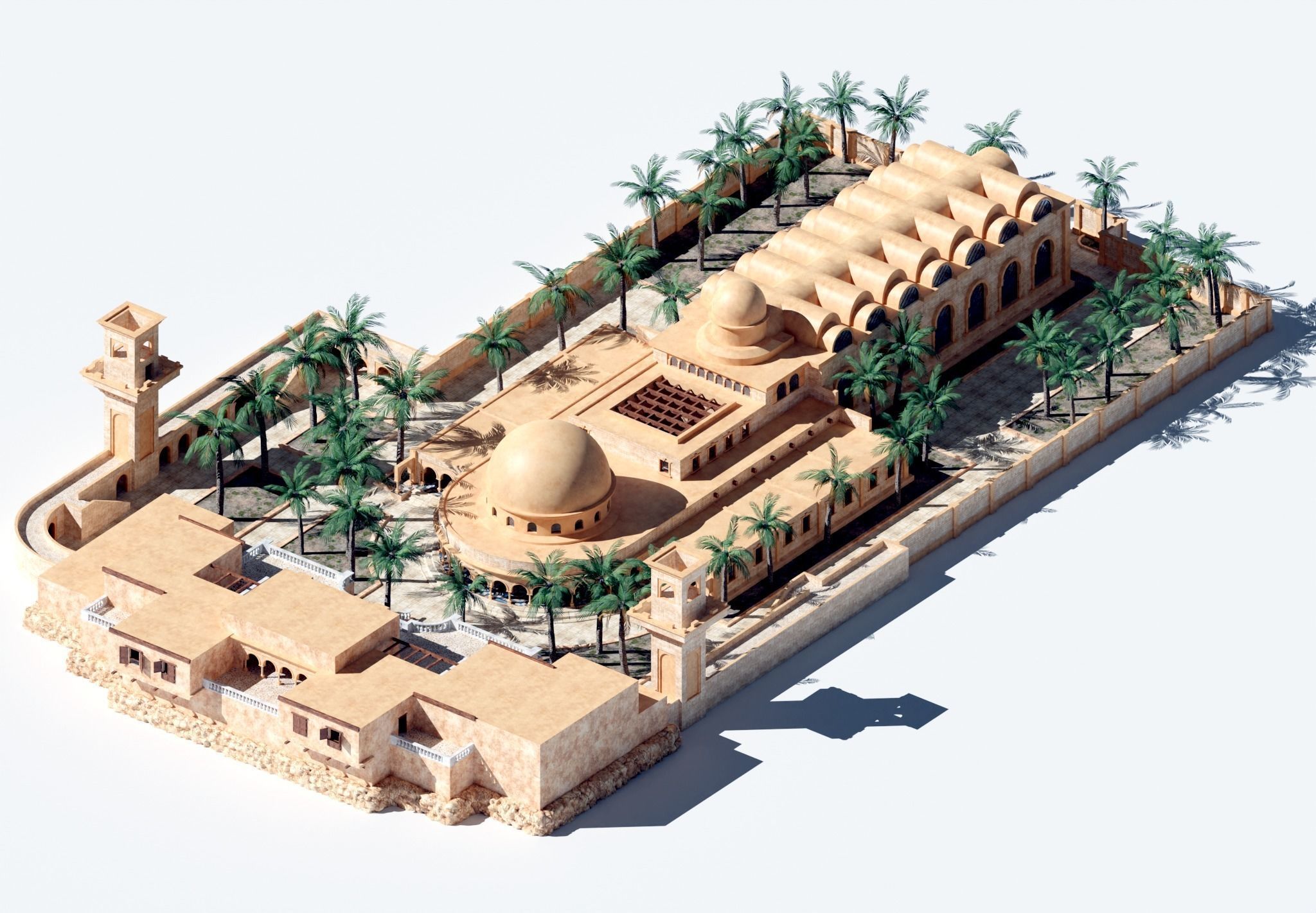 ancient arabian palace 3D model_2