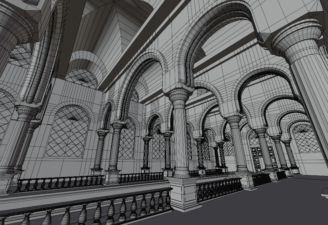 ancient arabian palace 3D model_29