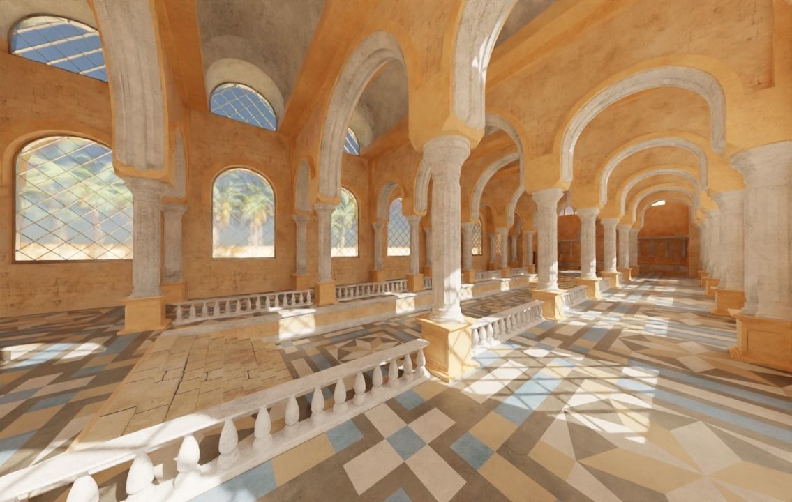 ancient arabian palace 3D model_10