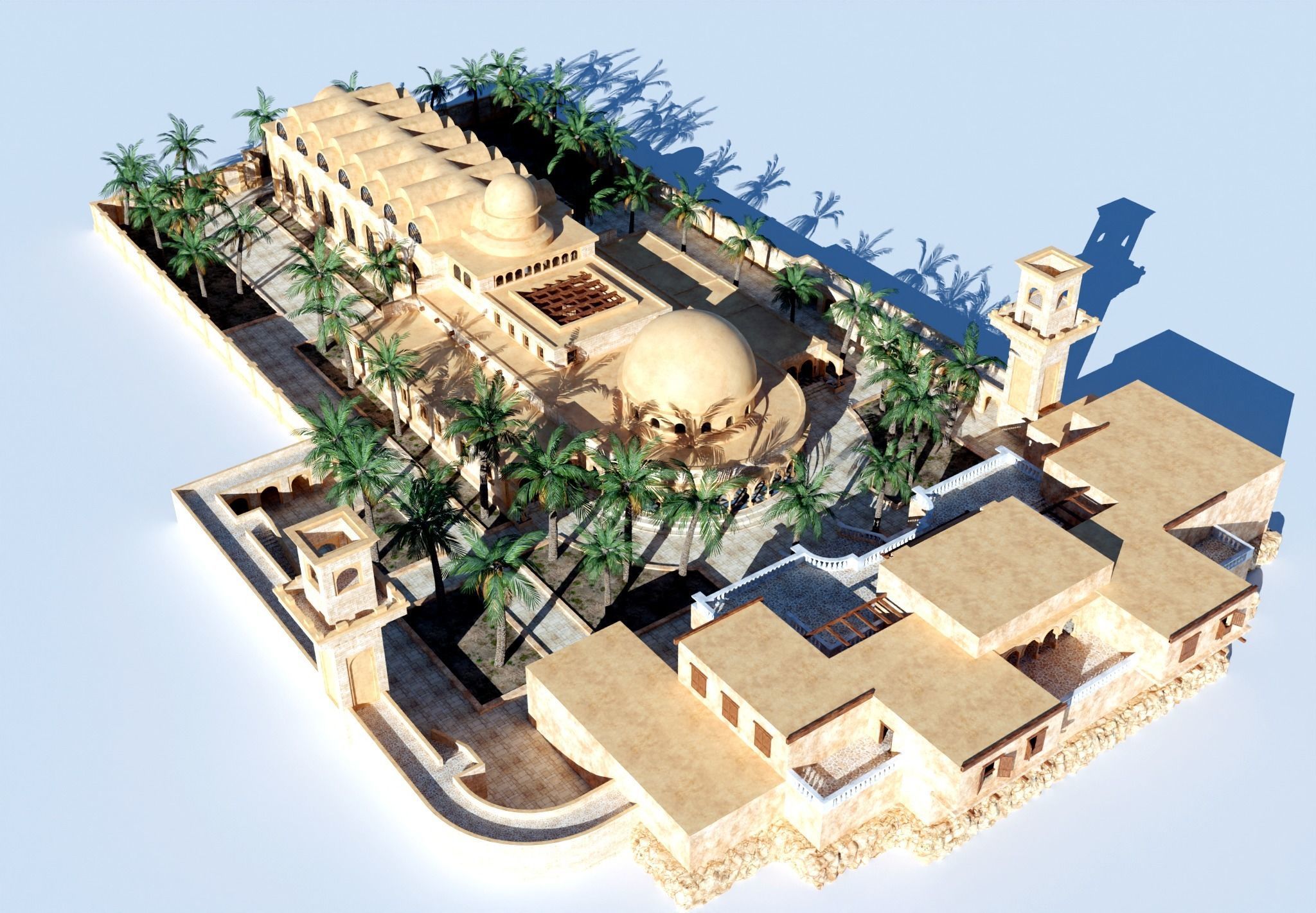 ancient arabian palace 3D model_5