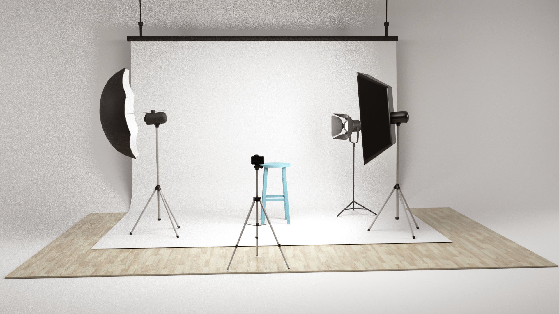 Photo Studio Props Low-poly 3D model_3