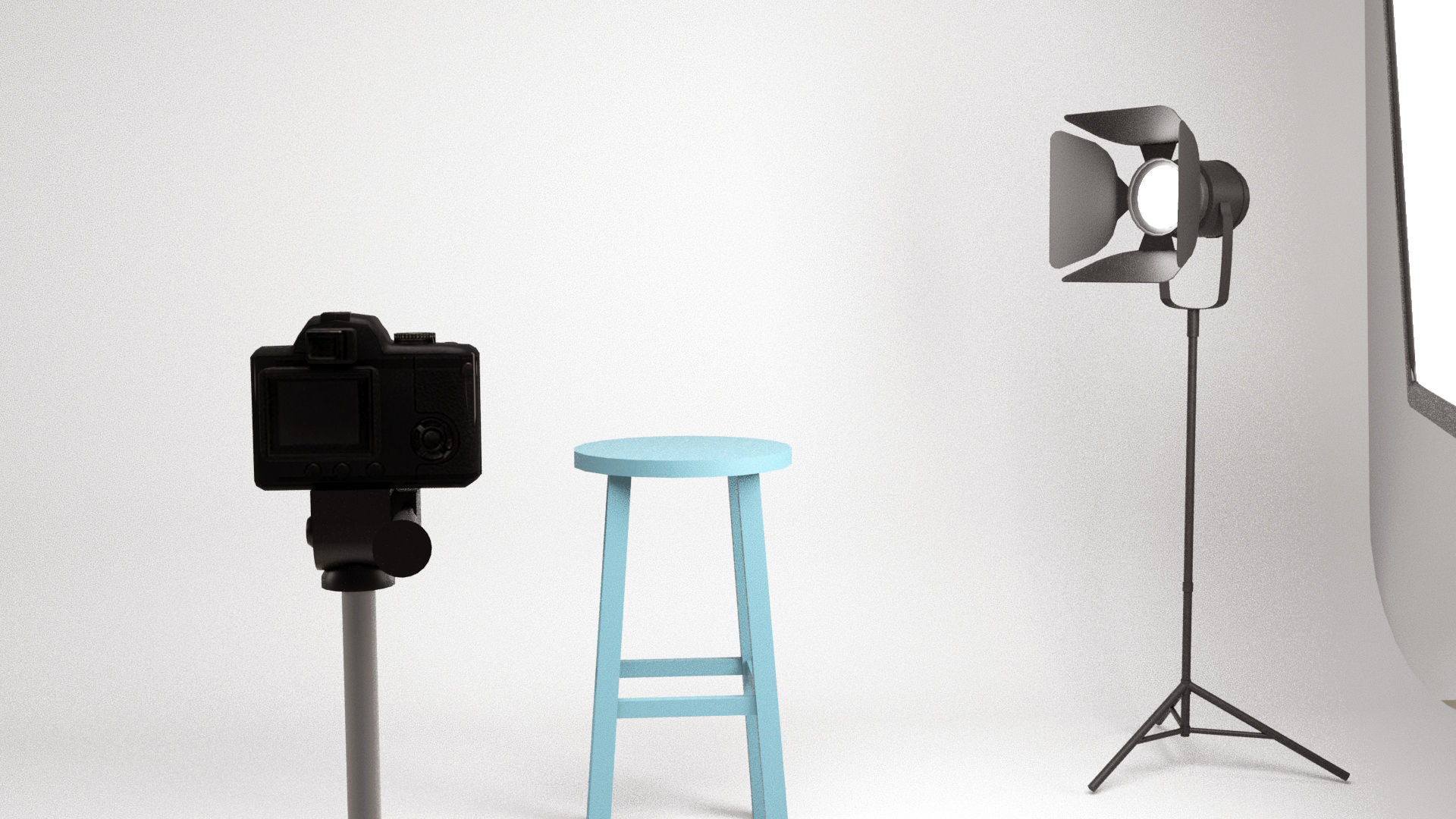 Photo Studio Props Low-poly 3D model_8